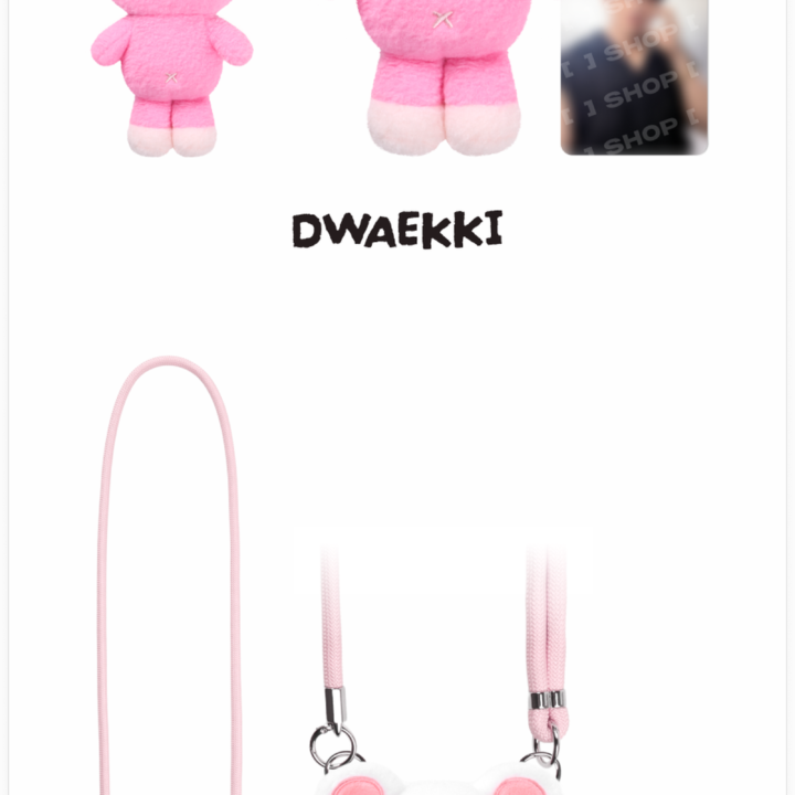 SKZOO Plush Cross Bag and photocard set DWAEKKI and Jiniret official designs from Stray Kids RUN IT Seoul