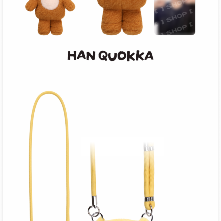 SKZOO Plush Cross Bag and photocard set HAN QUOKKA and BbokAri official designs from Stray Kids RUN IT Seoul