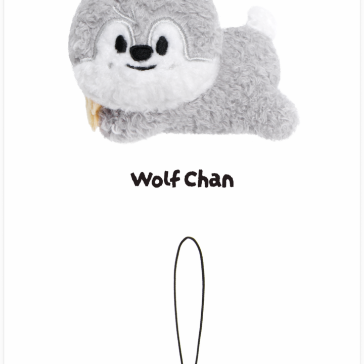 SKZOO Plush Door Bell Keyring Wolf Chan and Leebit official designs from Stray Kids RUN IT Seoul