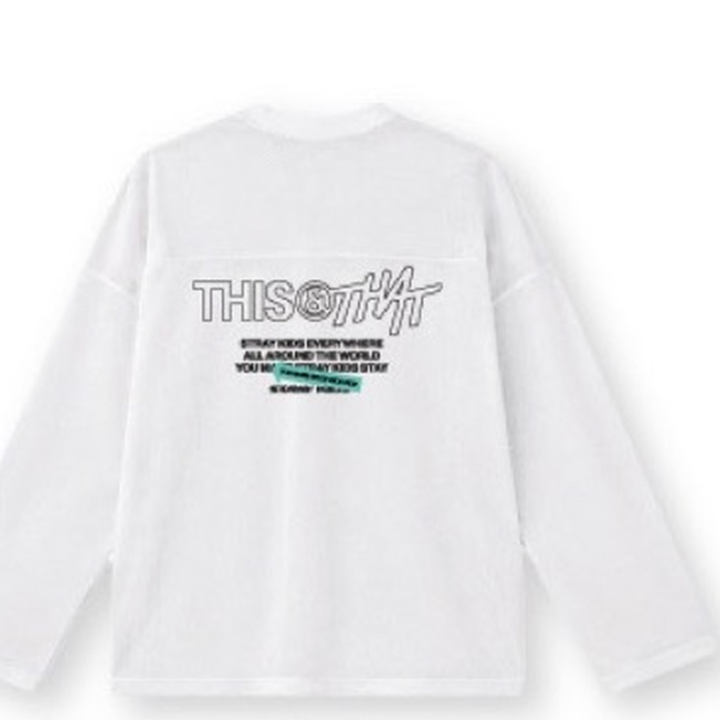 Stray Kids This & That Pop Up official Mesh Long Sleeve back detail