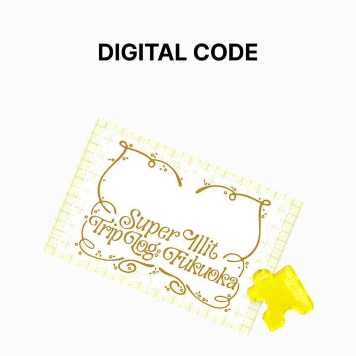ILLIT SUPER ILLIT TRIP LOG FUKUOKA digital code card and yellow puzzle piece included in the package
