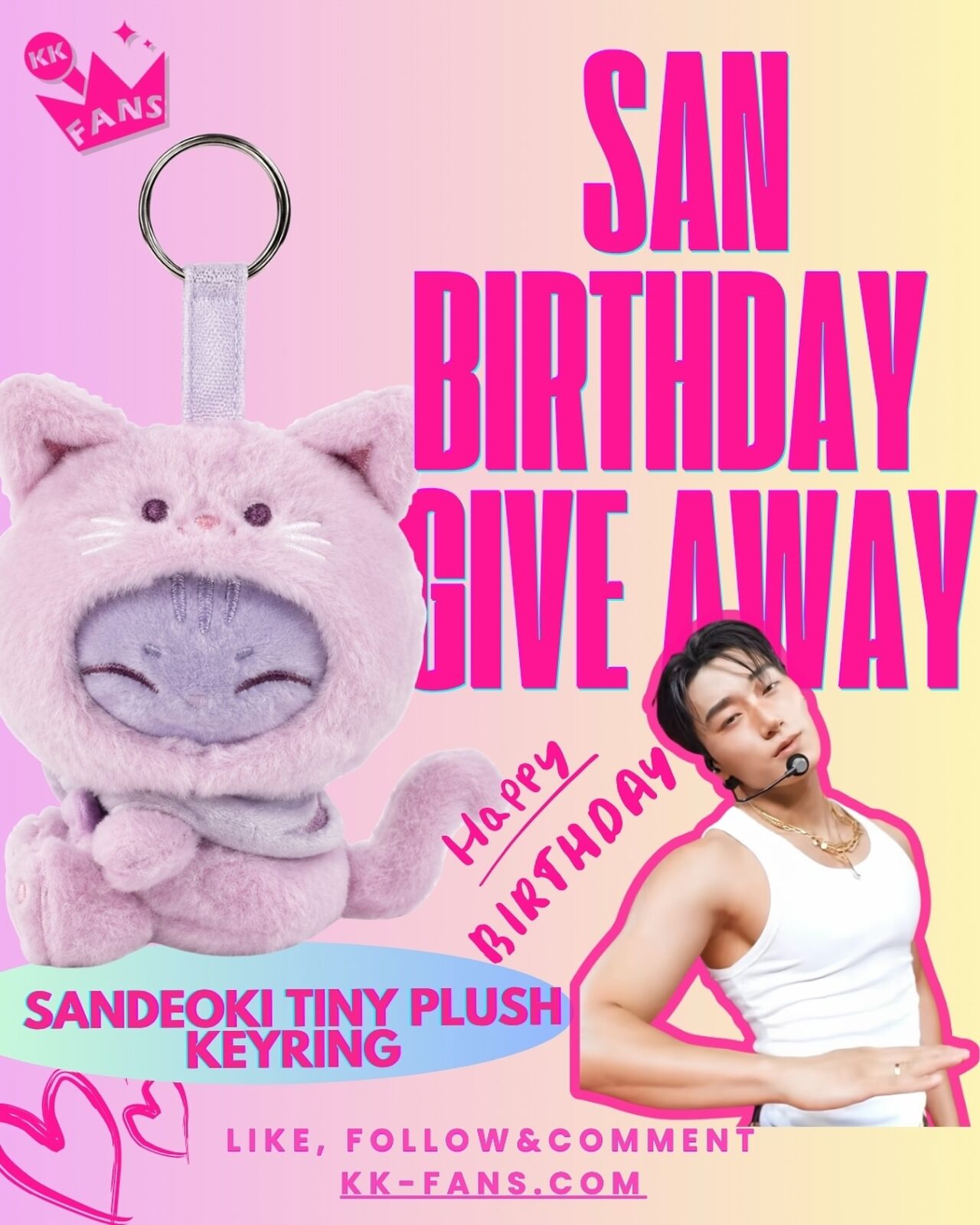 SANDEOKI Tiny Plush Keyring giveaway by KK Fans