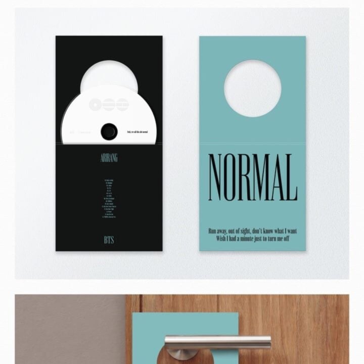 BTS ARIRANG NORMAL Calvin Klein Sleepwear official CD-R envelope and door hanger details