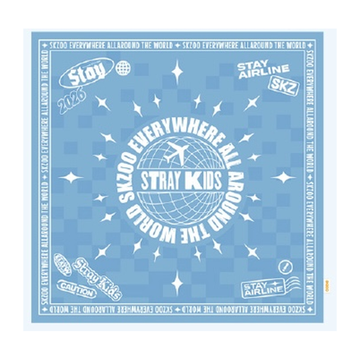 [PREORDER] Stray Kids Bandana – SKZOO Everywhere All Around The World China