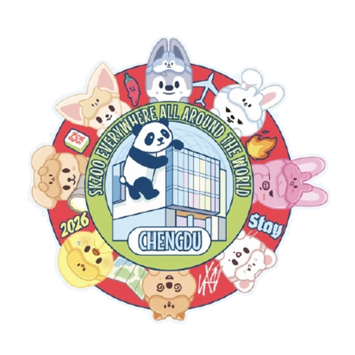 [PREORDER] Stray Kids Metal Badge – SKZOO Everywhere All Around The World China – Chengdu Exclusive
