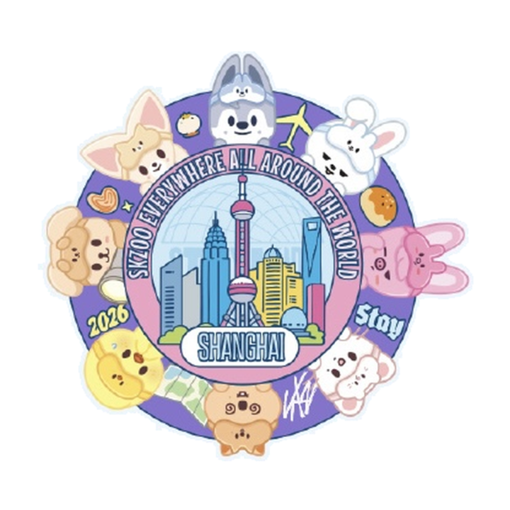[PREORDER] Stray Kids Metal Badge – SKZOO Everywhere All Around The World China – Shanghai Exclusive