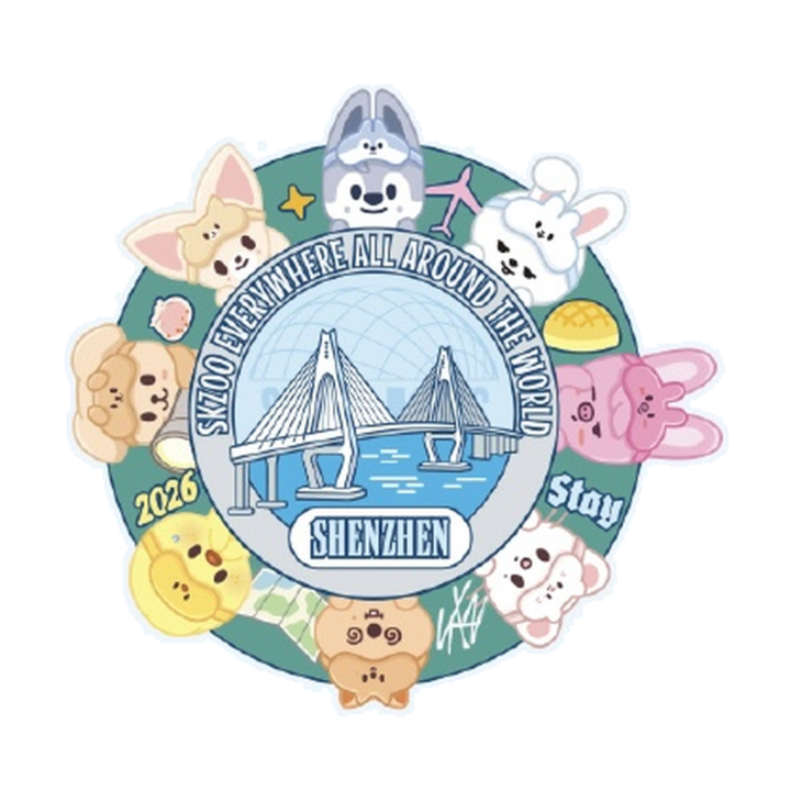 [PREORDER] Stray Kids Metal Badge – SKZOO Everywhere All Around The World China – Shenzhen Exclusive