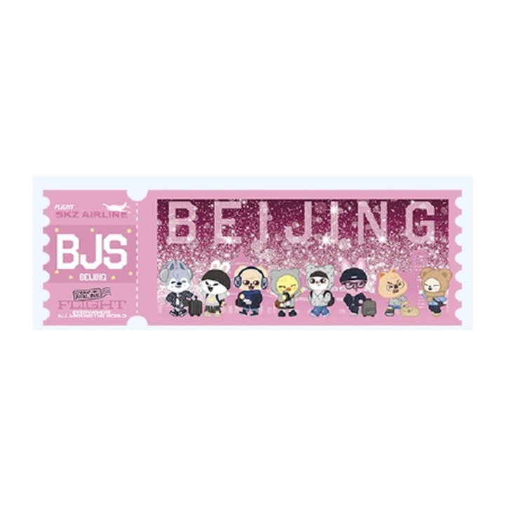 [PREORDER] Stray Kids SKZOO Acrylic Glitter Shaker Ticket – SKZOO Everywhere All Around The World China – Beijing Exclusive