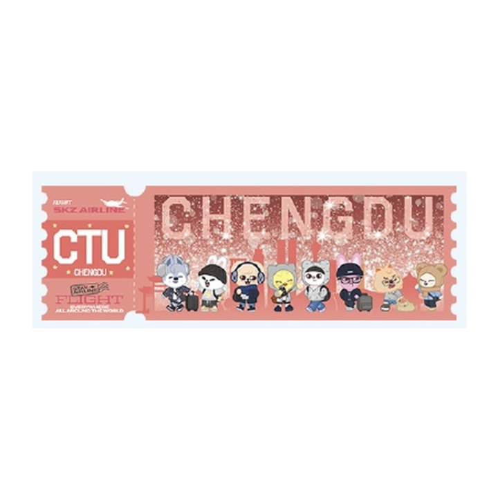 [PREORDER] Stray Kids SKZOO Acrylic Glitter Shaker Ticket – SKZOO Everywhere All Around The World China – Chengdu Exclusive