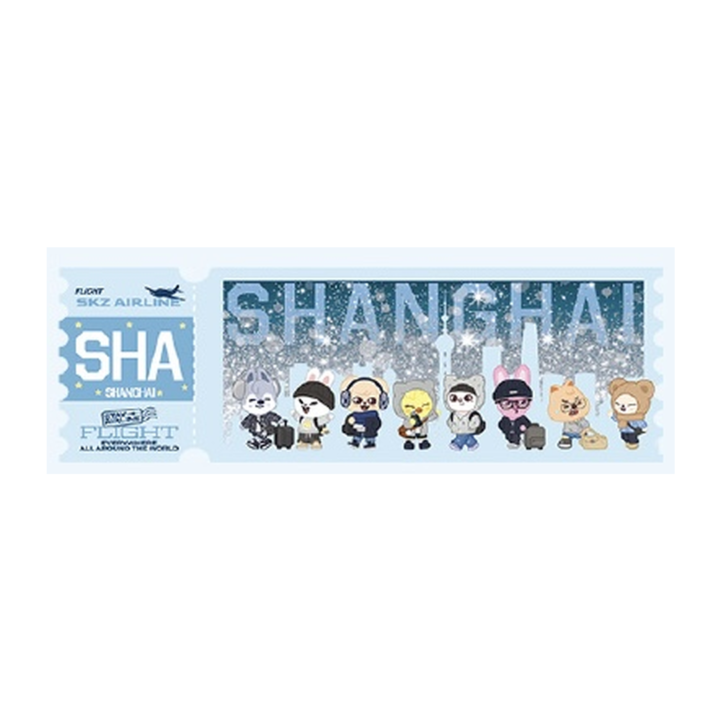 [PREORDER] Stray Kids SKZOO Acrylic Glitter Shaker Ticket – SKZOO Everywhere All Around The World China – Shanghai Exclusive