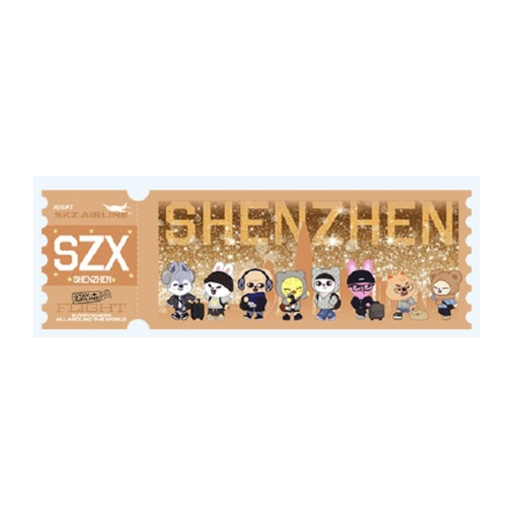 [PREORDER] Stray Kids SKZOO Acrylic Glitter Shaker Ticket – SKZOO Everywhere All Around The World China – Shenzhen Exclusive