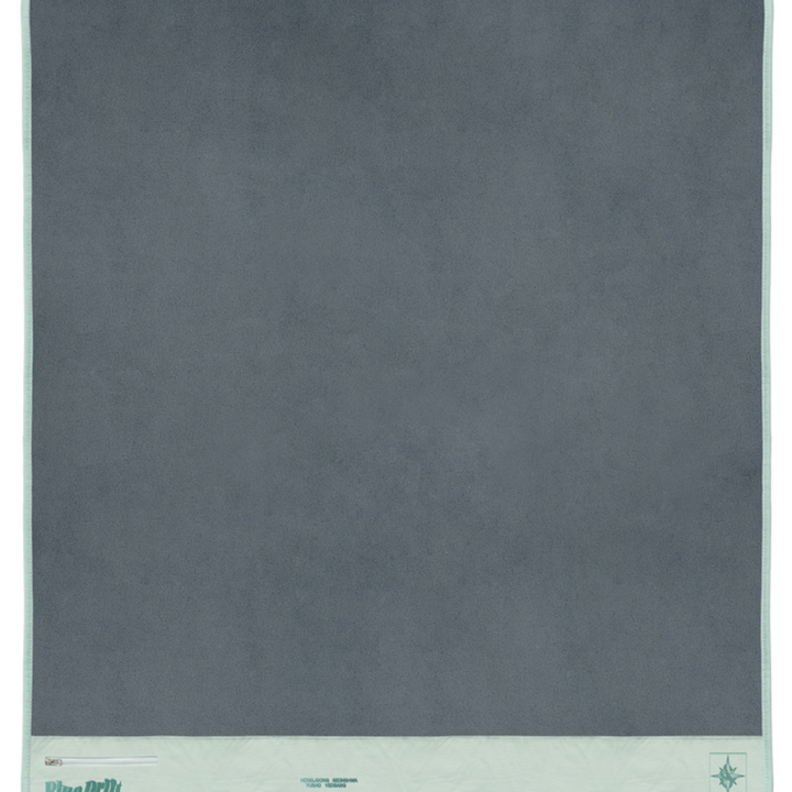 ATEEZ 8th Anniversary BLUE DRIFT blanket complete front with pale green border and printed artwork