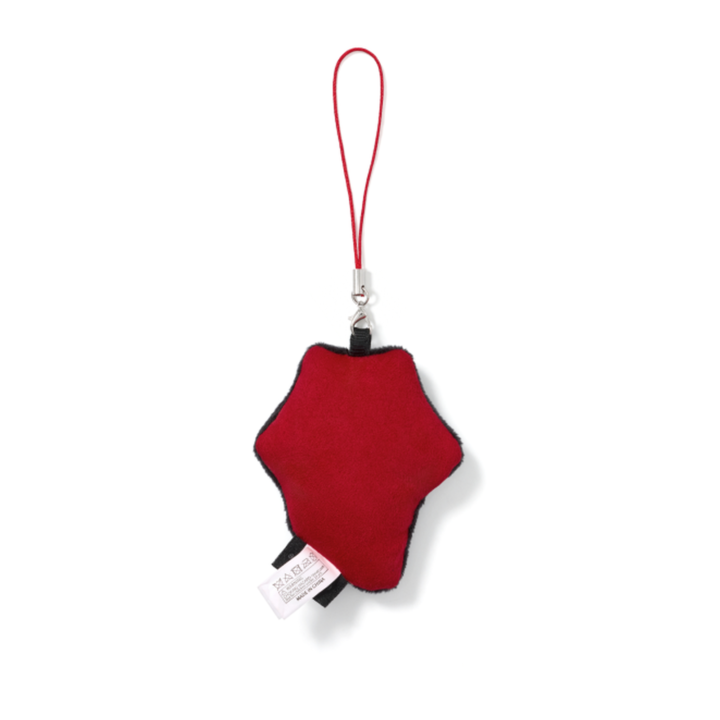 ENHYPEN SPOOKY ENCHIN Lucky Draw Cleaner Strap: Red cleaning surface and complete hanging loop, shown with one example design