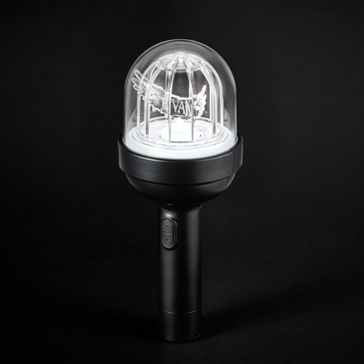 EVAN official light stick, angled view of the complete light stick
