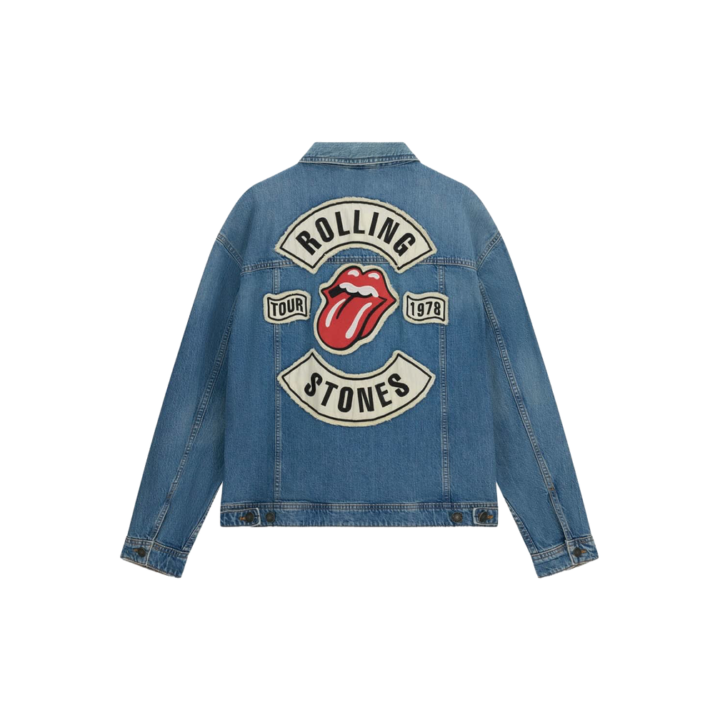 Alternative view of [IN STOCK] Hyunjin Guess Jeans Collab – Rolling Stones Denim Trucker Jacket