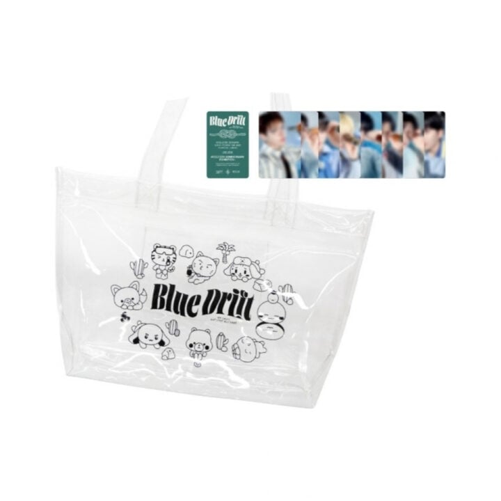 Clear Shopper Bag + Random Photocard from the ATEEZ 8th Anniversary Exhibition: BLUE DRIFT collection