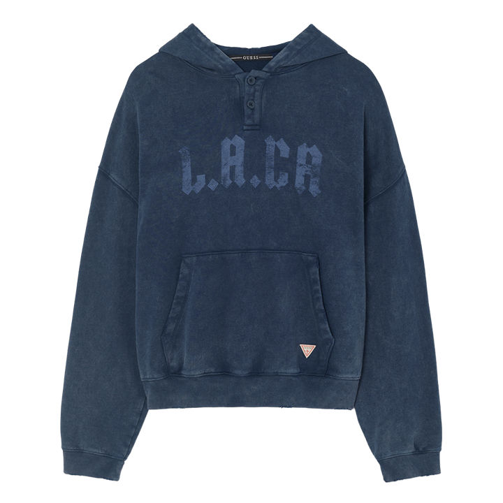 Alternative view of [IN STOCK] Hyunjin Guess Jeans Collab – LA-CA Hoodie – Dark Blue