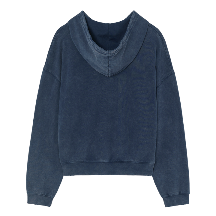 [IN STOCK] Hyunjin Guess Jeans Collab – LA-CA Hoodie – Dark Blue - Image 3