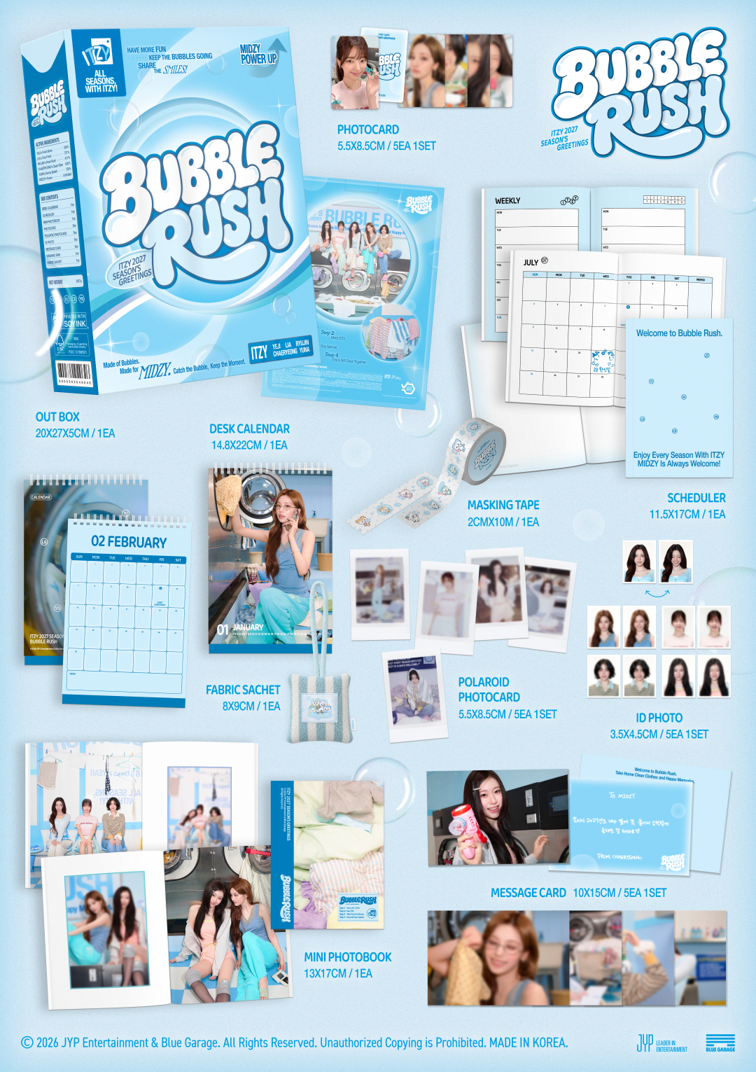 ITZY BUBBLE RUSH complete package contents