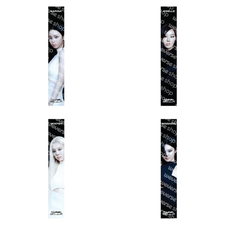 aespa Slogan Set product preview; available versions shown together, sold separately