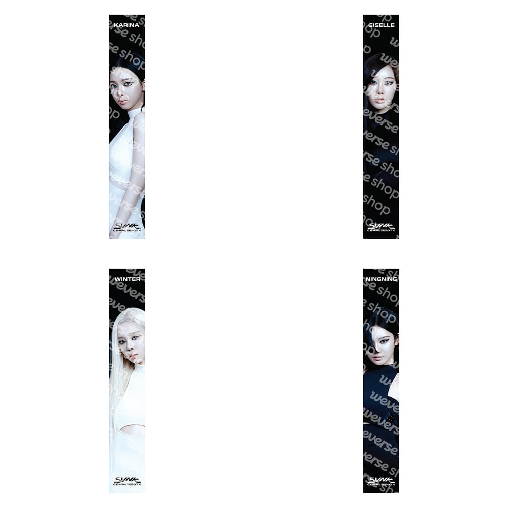 aespa Slogan Set product preview; available versions shown together, sold separately