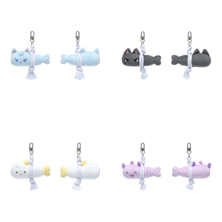 aespa Good Luck Doll Keyring product preview; available versions shown together, sold separately