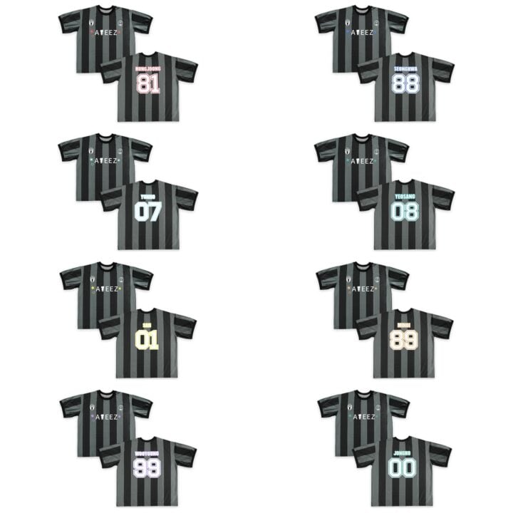 T-Shirt from ATEEZ × HELLO KITTY Black Series; available versions shown together, each sold separately