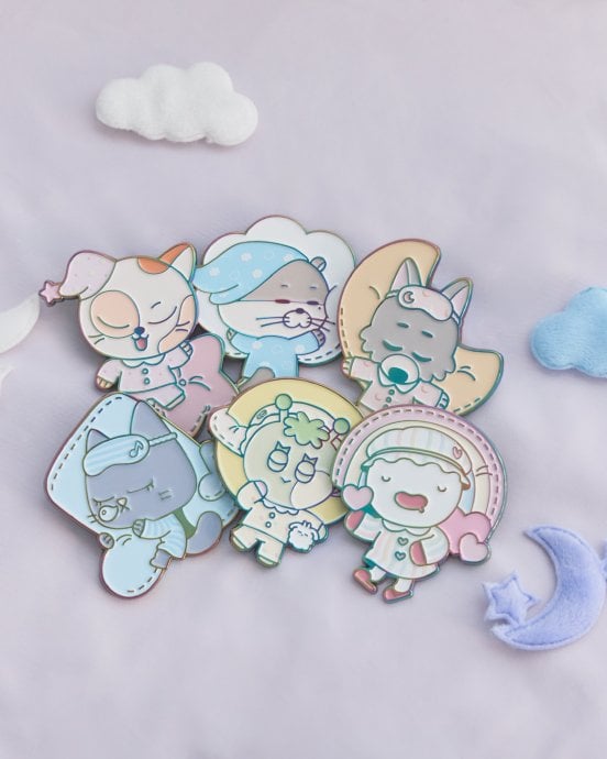 BOYNEXTDOOR BBNEXDO in Sweet Dreams — Metal Pin Badge product concept photograph