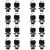 Plush Keyring from ATEEZ × HELLO KITTY Black Series; available versions shown together, each sold separately